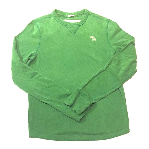 Abercrombie Athletic-Fit Muscle Sweater Green jb2
